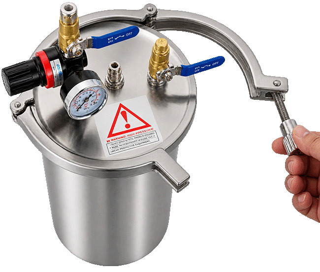 3L 304 Stainless Steel Pressure Vessel Tank with Clamp 1L-100L Customizable 0.3MPa Max Pressure