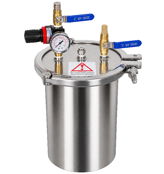 Customize 5L 304 Stainless Steel Pressure Tank with Clamp 0.3MPa Design Pressure Long Service Life 1 Year Warranty