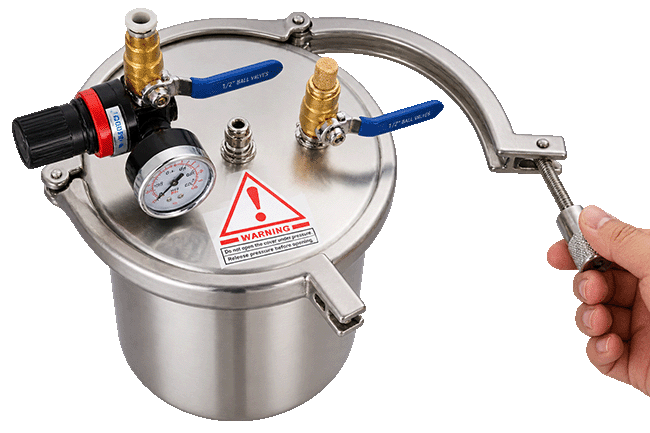 Customize 1L 304 Stainless Steel Pressure Vessel Tank Clamp High-Performance Glue Barrel 0.3MPa Max Pressure Long