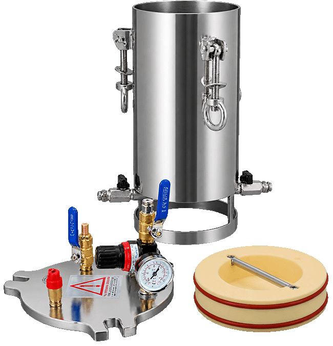 1L Cylinder Piston 304 Stainless Steel Pressure Tank for Glue Dispenser Customizable Industrial Pressure Drums 0.8MPa 1 Year pressure tank product image