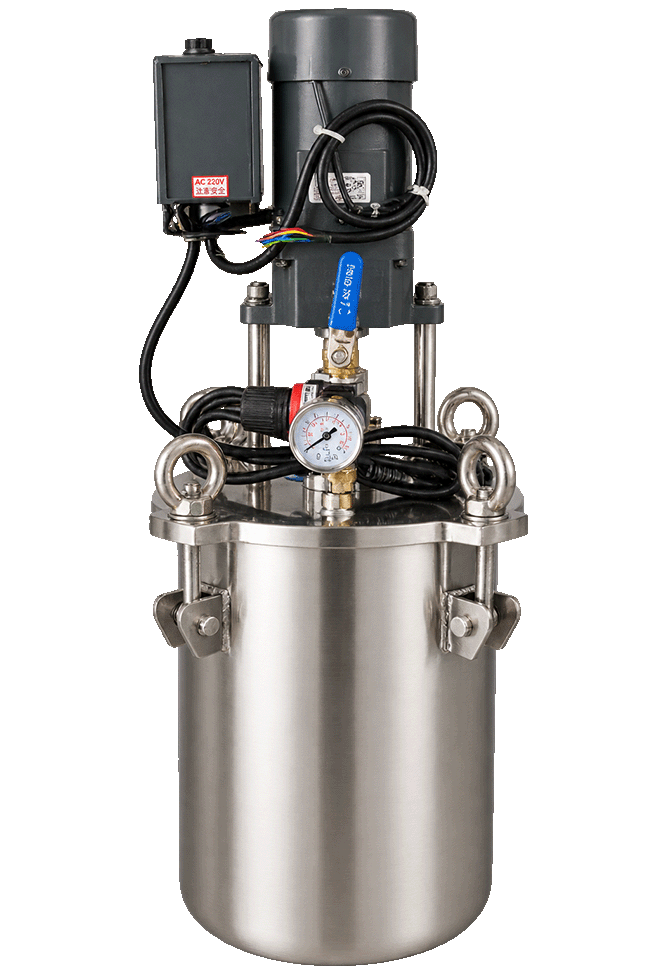 4L 90W 304 Stainless Steel Pressure Vessel with Electric Mixer Round Bottom 0.5MPa Long Service Life pressure tank product image