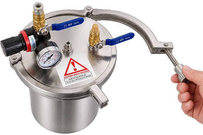 Factory Supply 3L 304 Stainless Steel Pressure Vessel with 100psi Clamps for Foaming Machine
