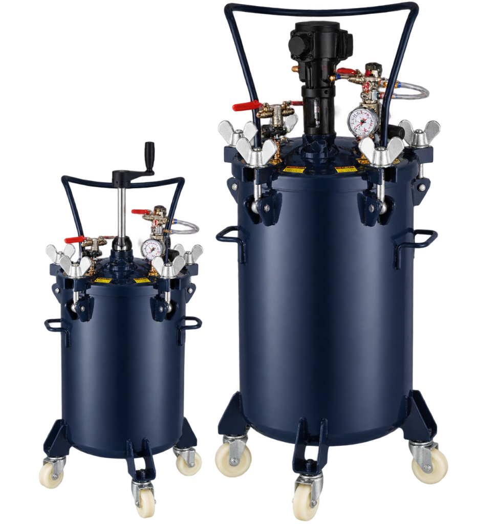 H827 H2000 Dual-Gun HVLP Airless Pressure Feed Auto Paint Spray Stainless Steel Car Paint Gun with OEM Support 1 Year Warranty pressure tank product image