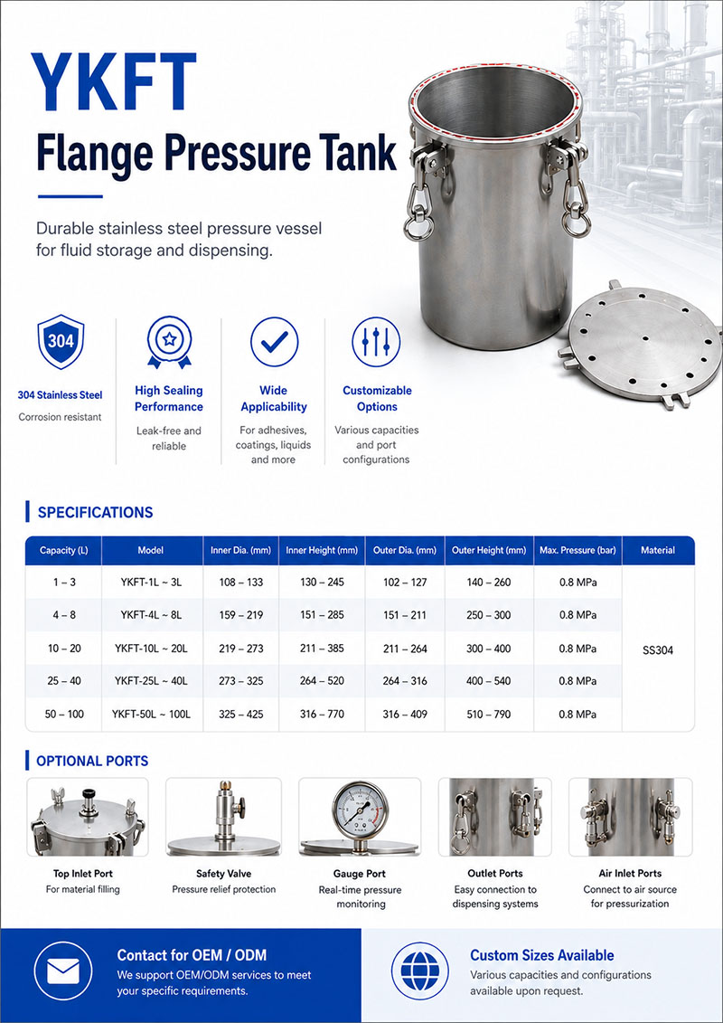 Flange Pressure Tank for Industrial Fluid Dispensing image 2