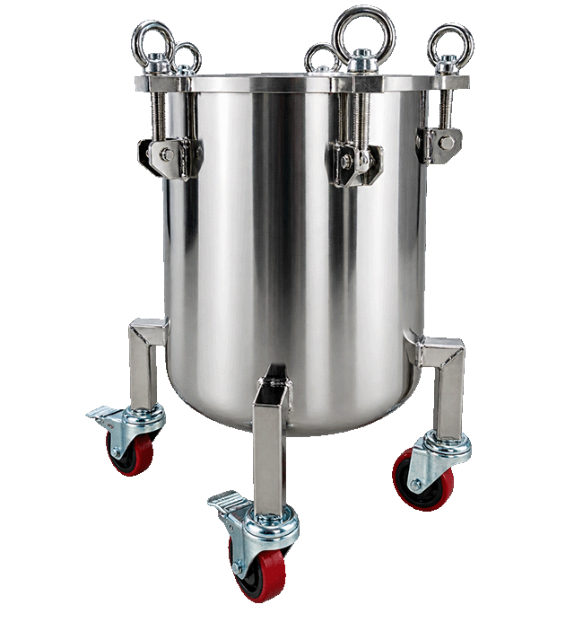 25L 50L With Pulley Bracket Pressure Feed Tank Pressure Booster Tank 304 316 Stainless Steel Pressure Tank for Water Treatment