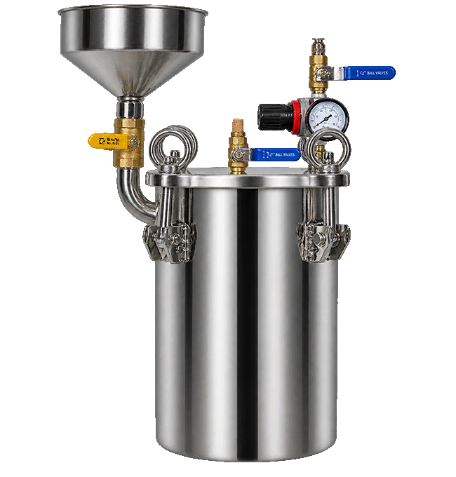 Mirror Polishing 2L 5L 10L 20L 30L 40L 50L 60L 80L Loading Hopper 304 316 Stainless Steel Pressure Tank for Food and Medical