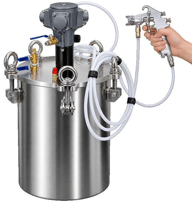 Pressure Vessel Tank 8L 10L Handheld Spray Gun Electric and Pneumatic Mixer 304 316 Stainless Steel High Pressure Tank for Glue