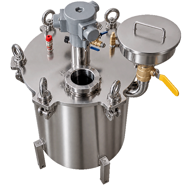 Visible Mirror 10L With Funnel Loading Funnel Level Indication 304 316 Stainless Steel Pressure Tank for Industrial Glue