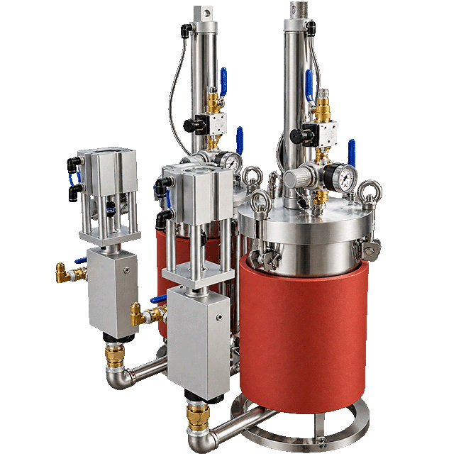 Cylinder Piston Type Silicone Heating Elements 304 Stainless Steel Pressure Tank 50L Pressure Vessel High Rigidity Energy Saving