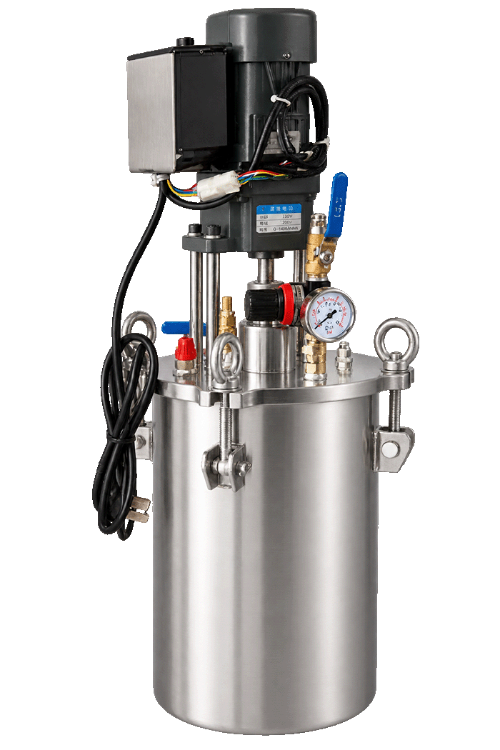 40L 120W Professional Duty 304 Stainless Steel Vertical Pressure Vessel Tank Electric Mixer 0.5MPa Design Pressure -20 180C glue pressure tank product image