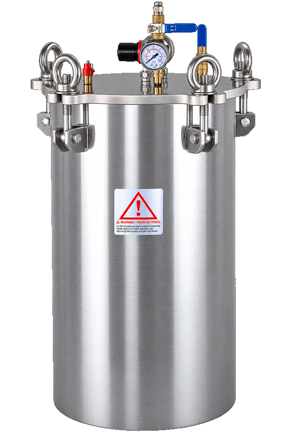 Industrial 304 Stainless Steel Pressure Vessels 40L Capacity for Spraying Machine