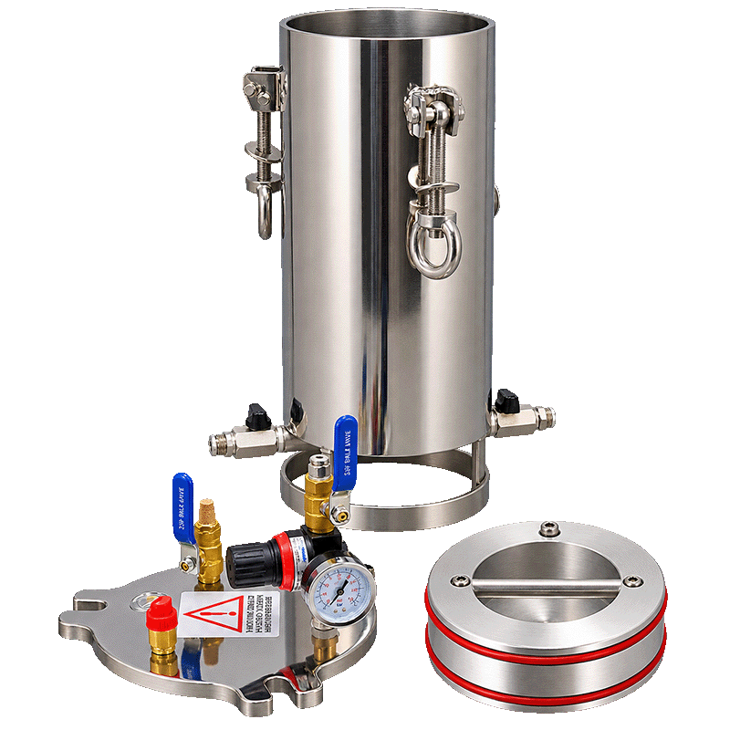 1L Factory Direct 304 Stainless Steel Pressure Vessel Tank Aluminum Piston 0.8MPa Design Pressure Long Service Life -20C