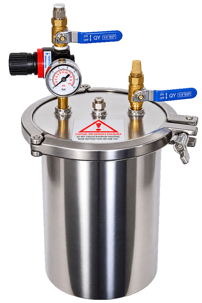 Factory Direct 1L 304 Stainless Steel Cryogenic Pressure Vessel with Clamps for Dispensing Machine Use