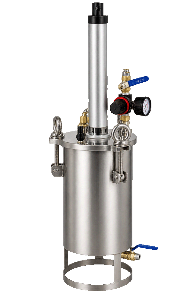Factory Supply 3L 304 Stainless Steel Pressure Vessel Round Bottom with Piston and Cylinder