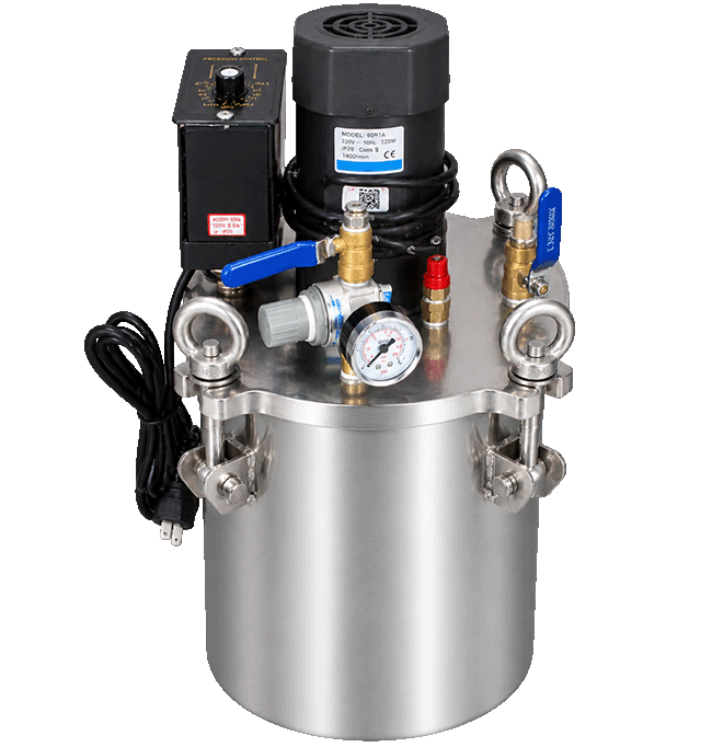 Factory Supply 4L 90W Electric Mixer 304 Stainless Steel Pressure Vessel with 5 Bars