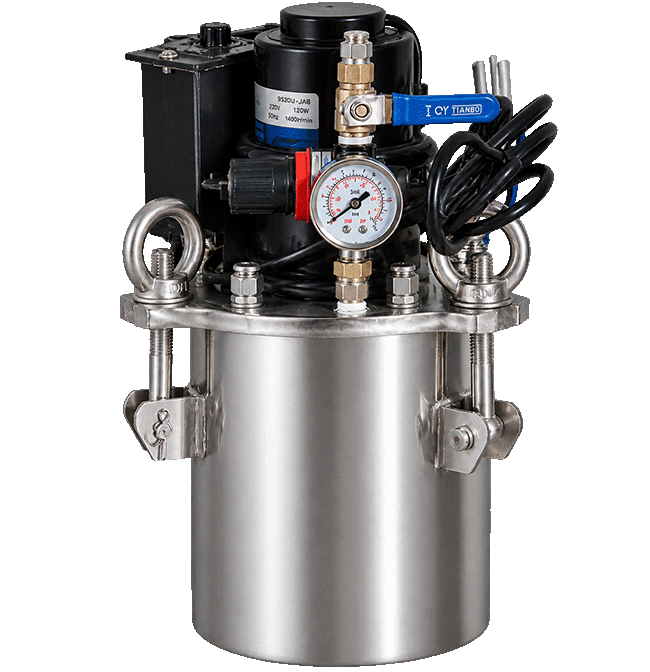 8L 90W Industrial Stainless Steel 304 Electric Pressure Storage Vessel with Electric Mixer