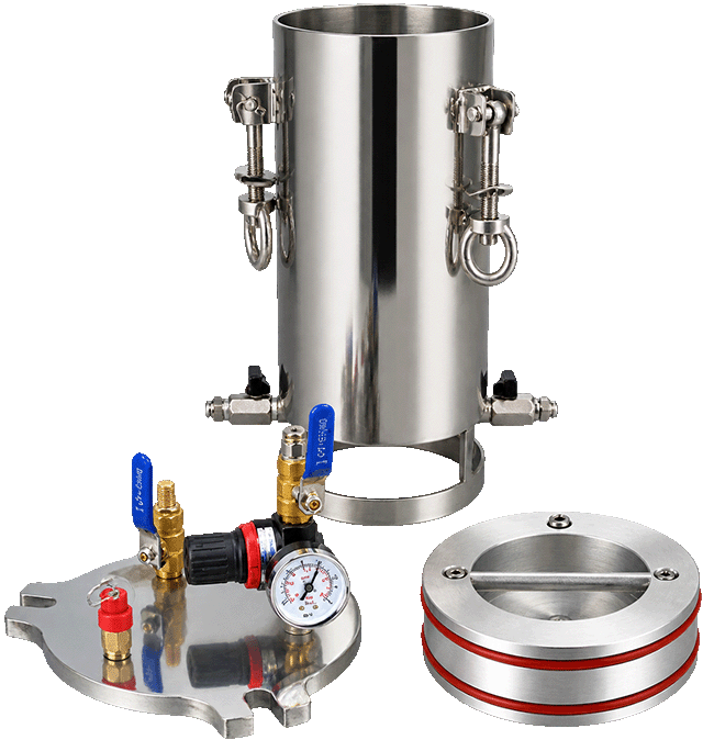 Industrial 5L Stainless Steel Pressure Vessel 304 Material with Aluminum Piston for Foaming Machine