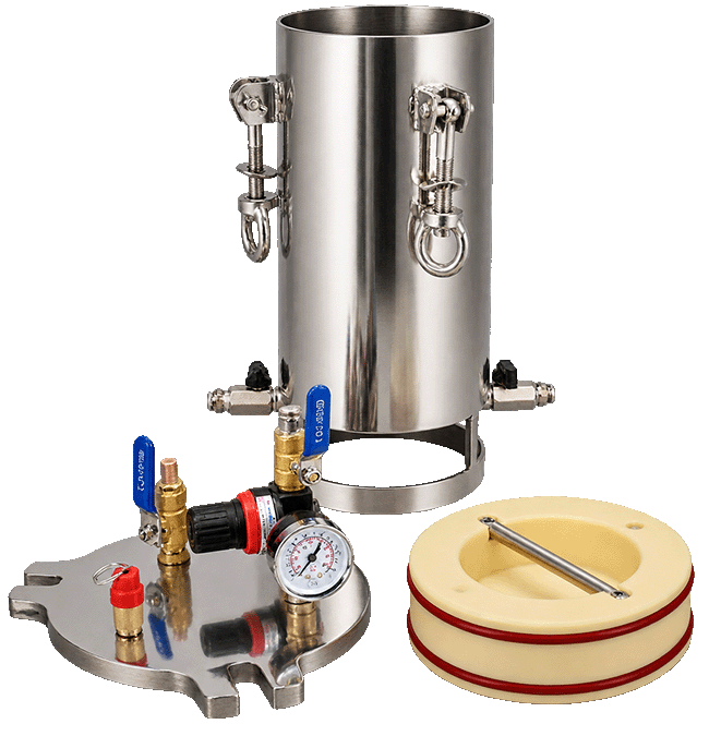 Factory Price Yakoo | Customize Brand 2L 304 Stainless Steel Pressure Tank with Nylon Piston for Filling Machine 1 Year Warranty