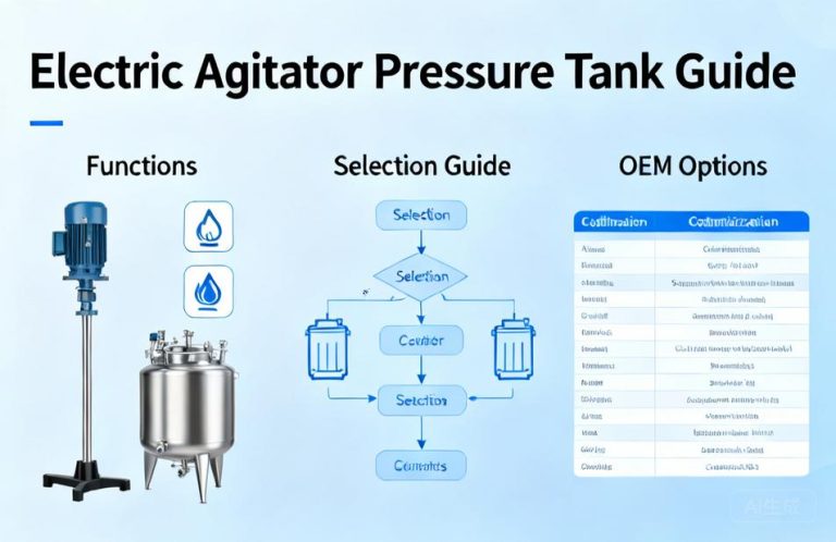 Electric Agitator Pressure Tank | Functions, Selection Guide, and OEM Options
