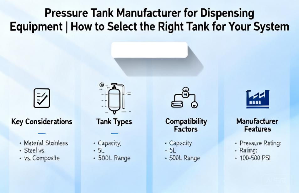 Pressure Tank Manufacturer for Dispensing Equipment | How to Select the Right Tank for Your System