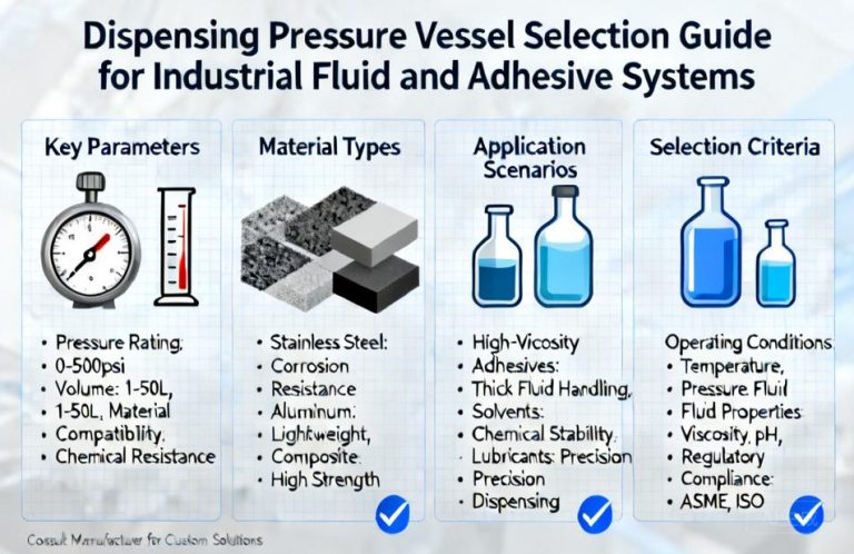 Dispensing Pressure Vessel Selection Guide for Industrial Fluid and Adhesive Systems