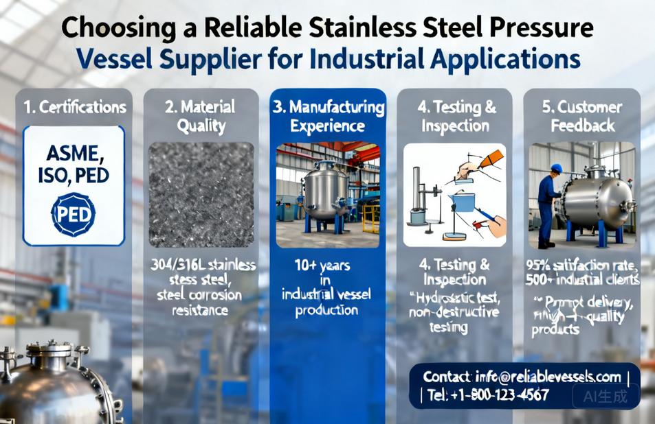 Choosing a Reliable Stainless Steel Pressure Vessel Supplier for Industrial Applications