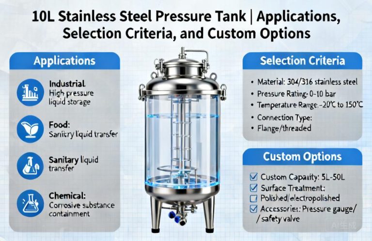 10L Stainless Steel Pressure Tank | Applications, Selection Criteria, and Custom Options