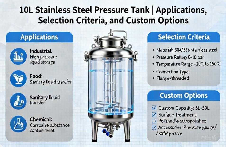 10L Stainless Steel Pressure Tank | Applications, Selection Criteria, and Custom Options